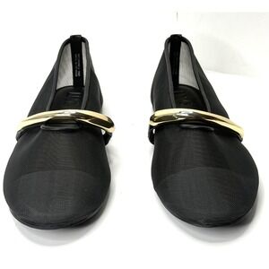 .N.C. International Concepts Women Mesh Rahmi Mary Jane Flats Black Size 8.5 NWT